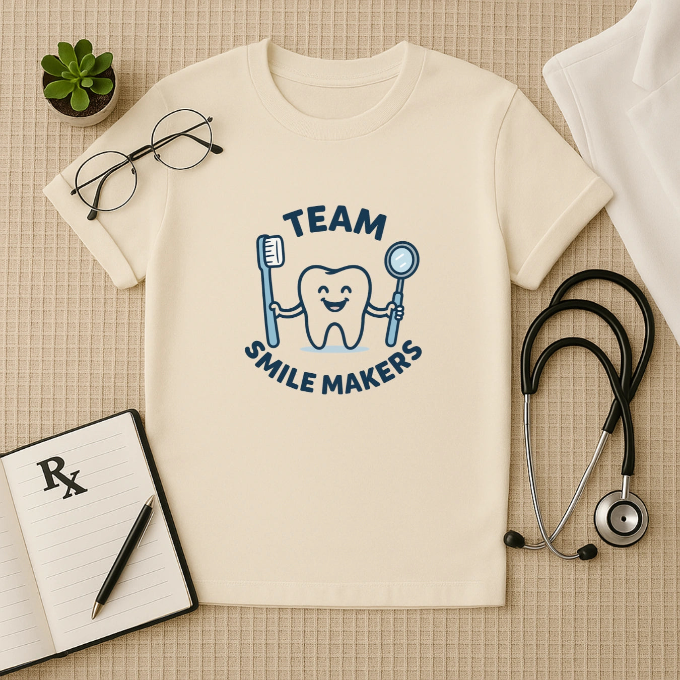 Team Smile Makers T-Shirt | Unisex Dentist Tee for Dental Staff Crew