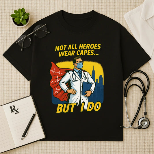 Doctor Superhero Cape Oversized T-Shirt