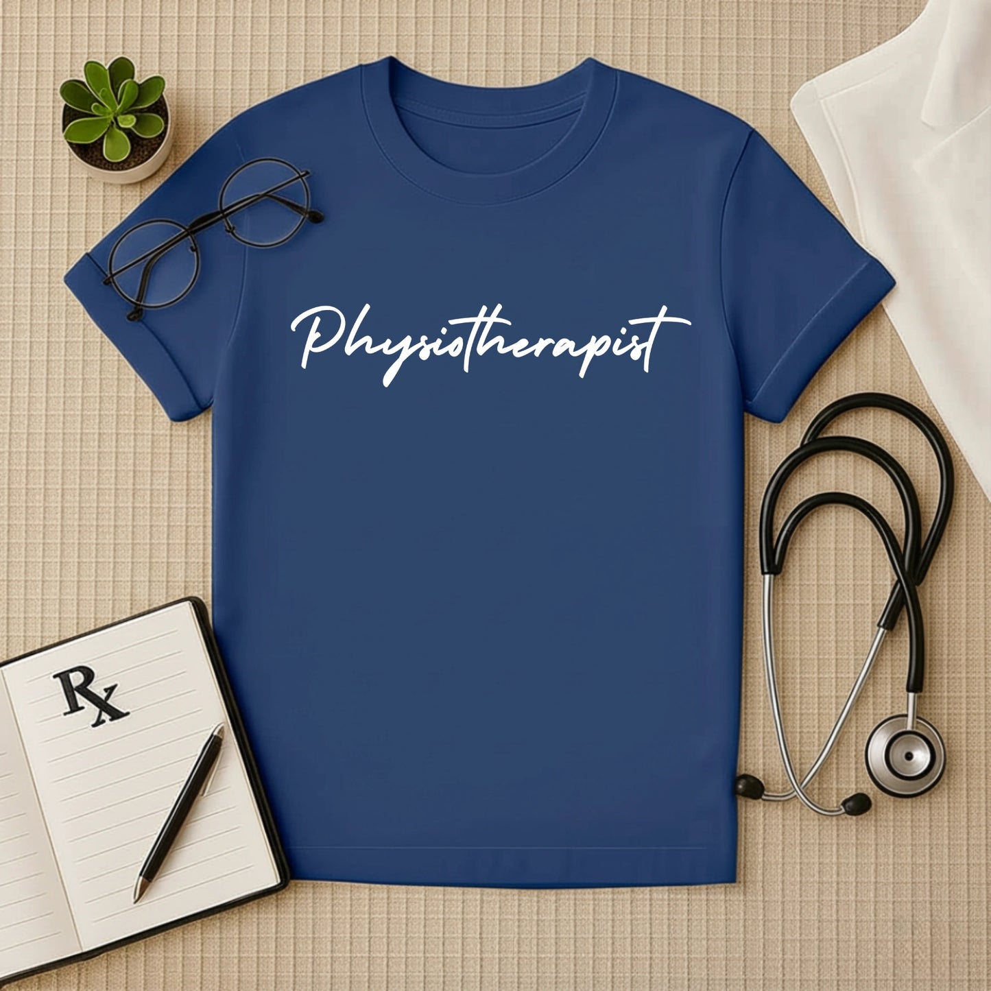 Physiotherapist: Elegant Script Medical Doctor T-Shirt