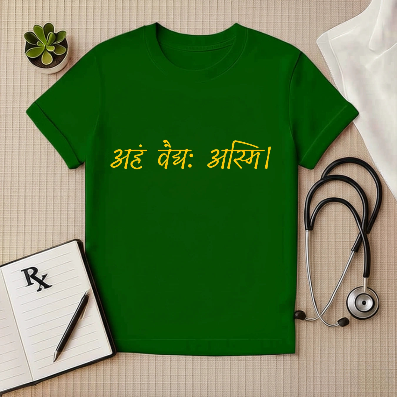अहं वैद्यः अस्मि:  Doctor T-Shirt For True Healers