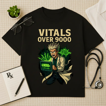Vitals Over 9000  Anime Doc Swag Oversized Tee