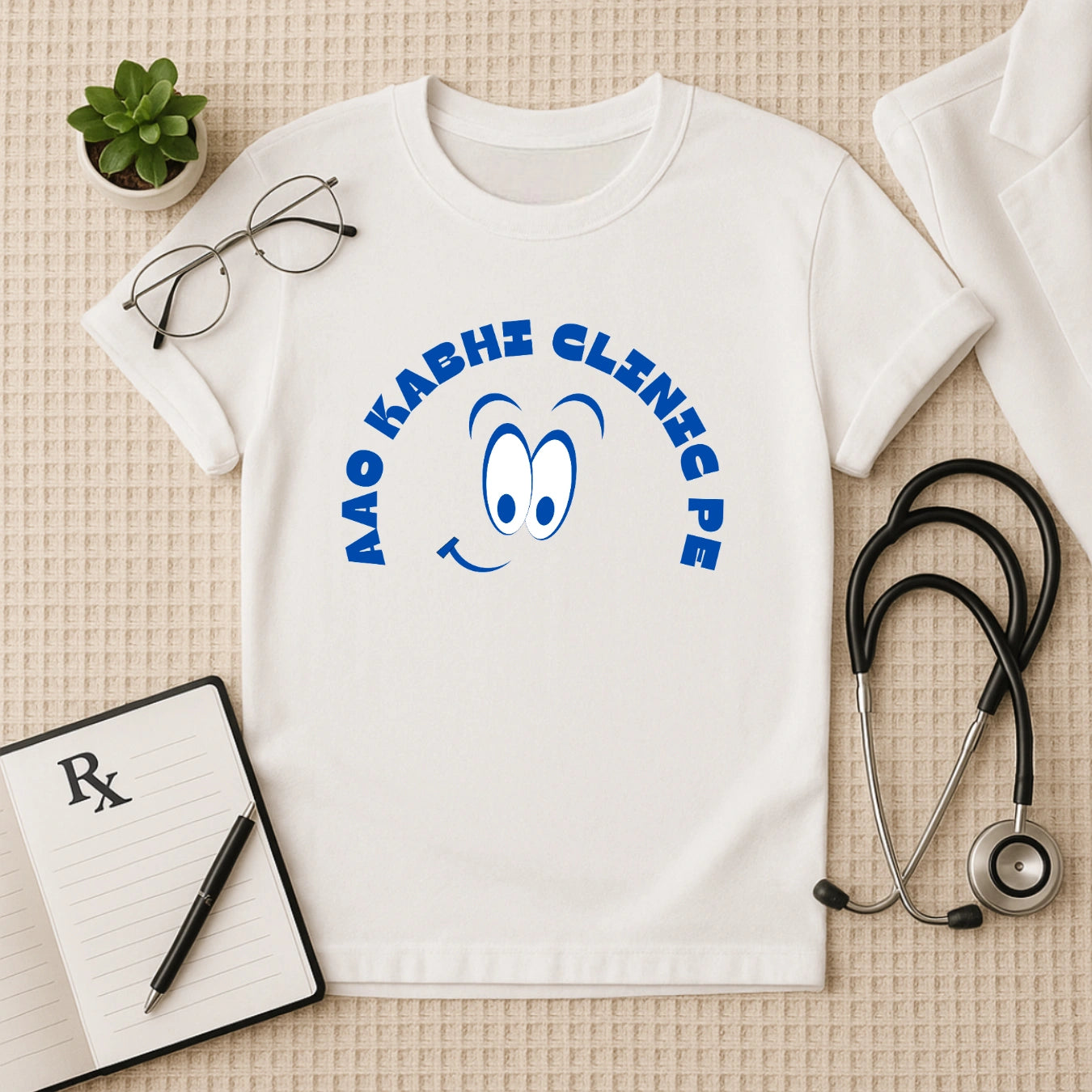 Humorous Medical Tee - Aao Kabhi Clinic Pe Doctor Unisex T-Shirt