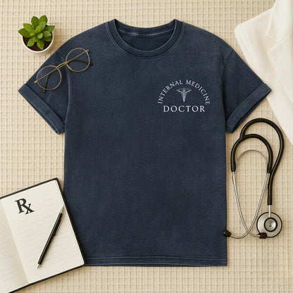 Internal Medicine Doctor | Acid Wash Oversized T-Shirt
