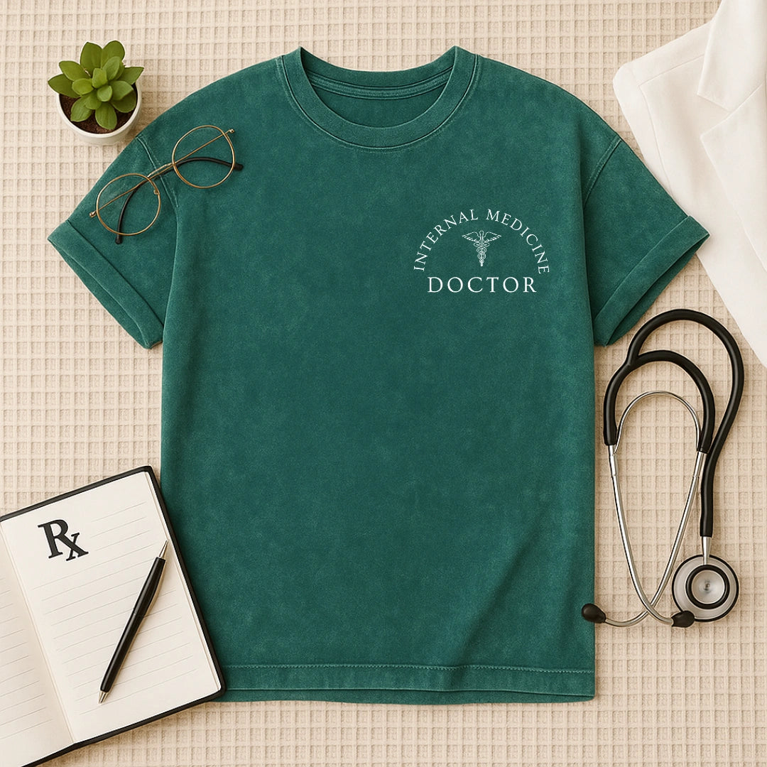 Internal Medicine Doctor | Acid Wash Oversized T-Shirt