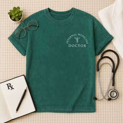 Internal Medicine Doctor | Acid Wash Oversized T-Shirt