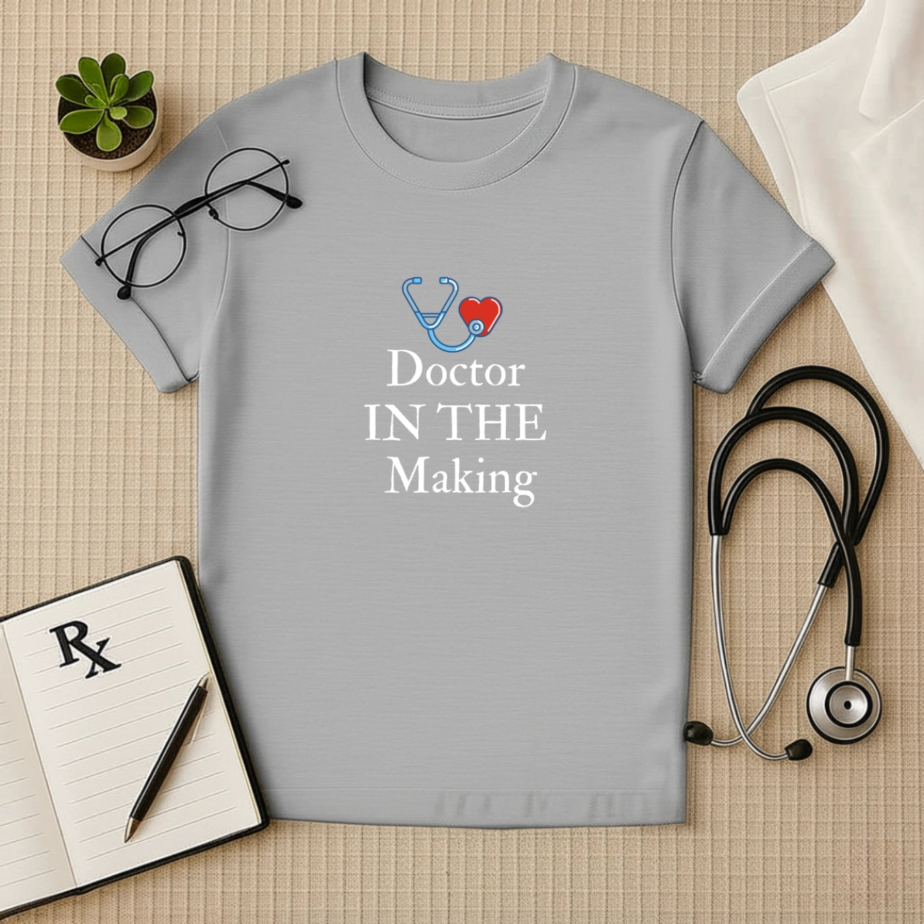 Doctor In The Making Heart Stethoscope Tee