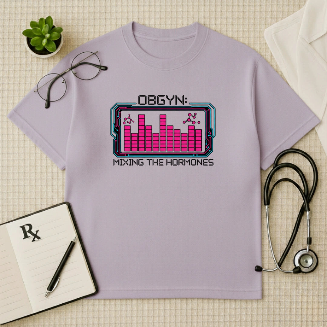 OBGYN Hormones Oversized T-shirt: Mixing the Science Tee