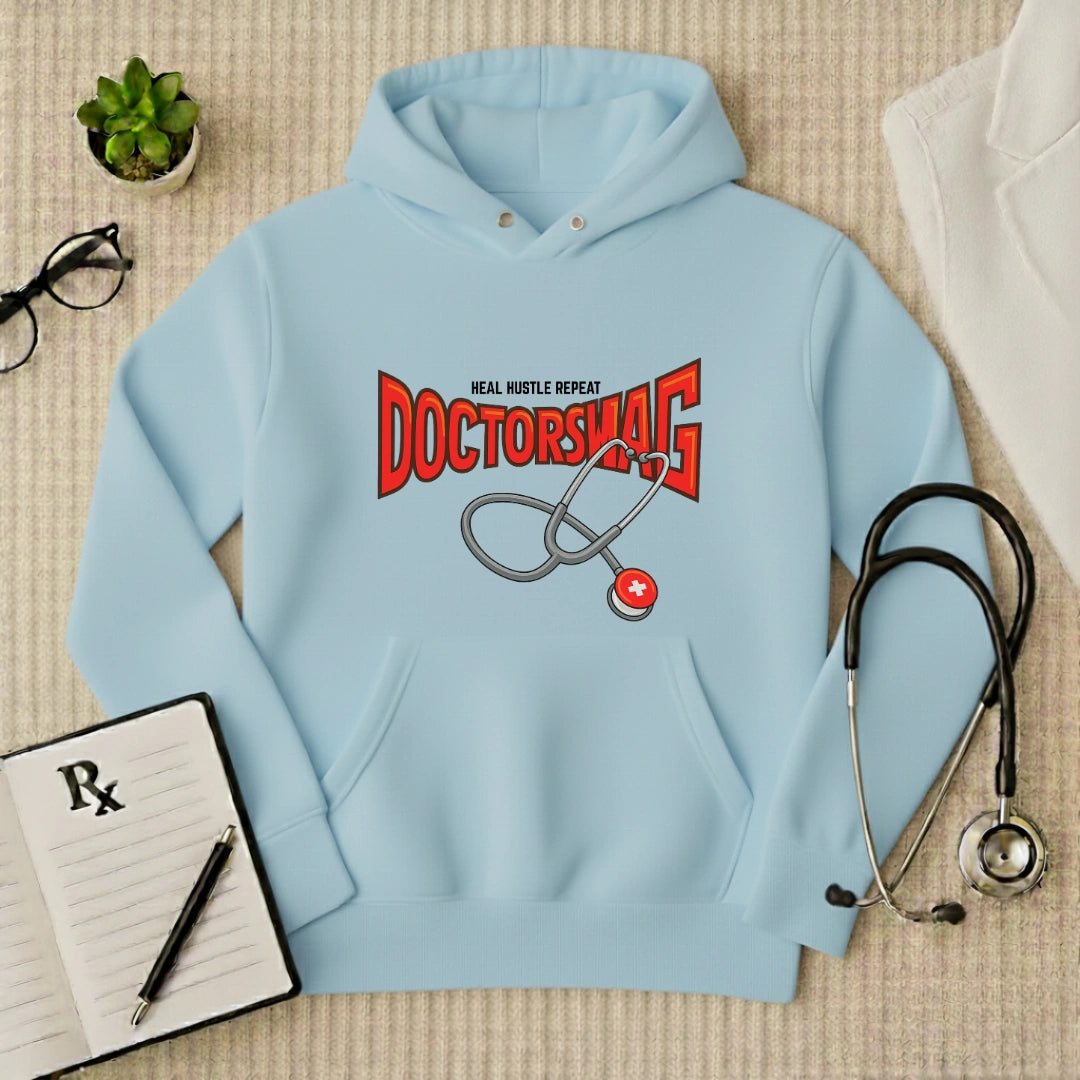 DoctorSwag "Heal Hustle Repeat" Premium Medical Hoodie