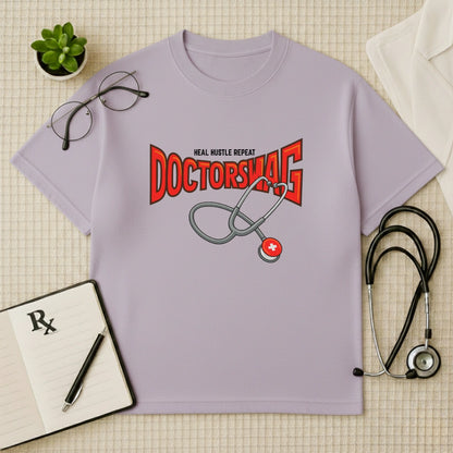 Doctorswag Oversized T-shirt: Heal Hustle Repeat Tee