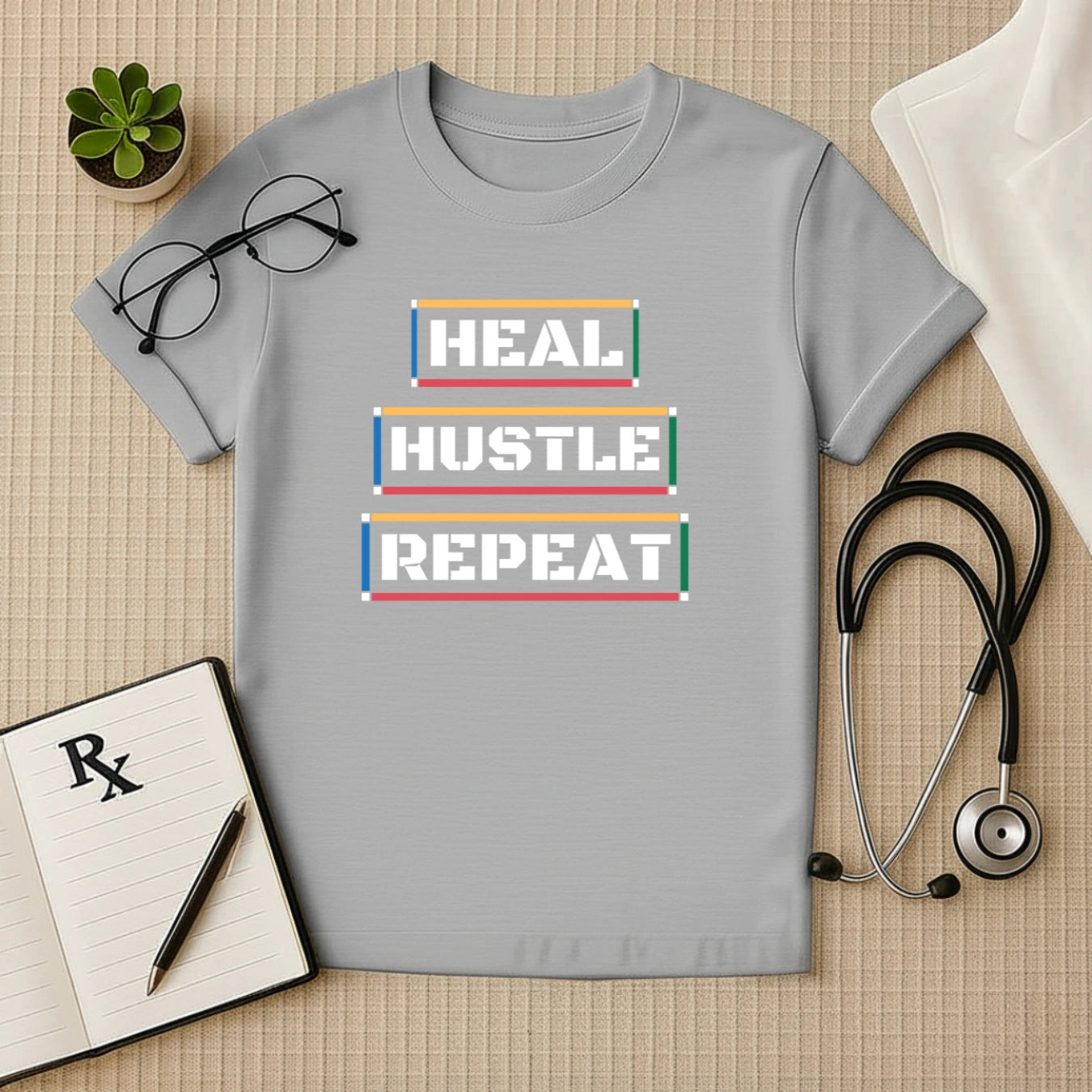 Heal Hustle Repeat: Doctor's Grind T-Shirt
