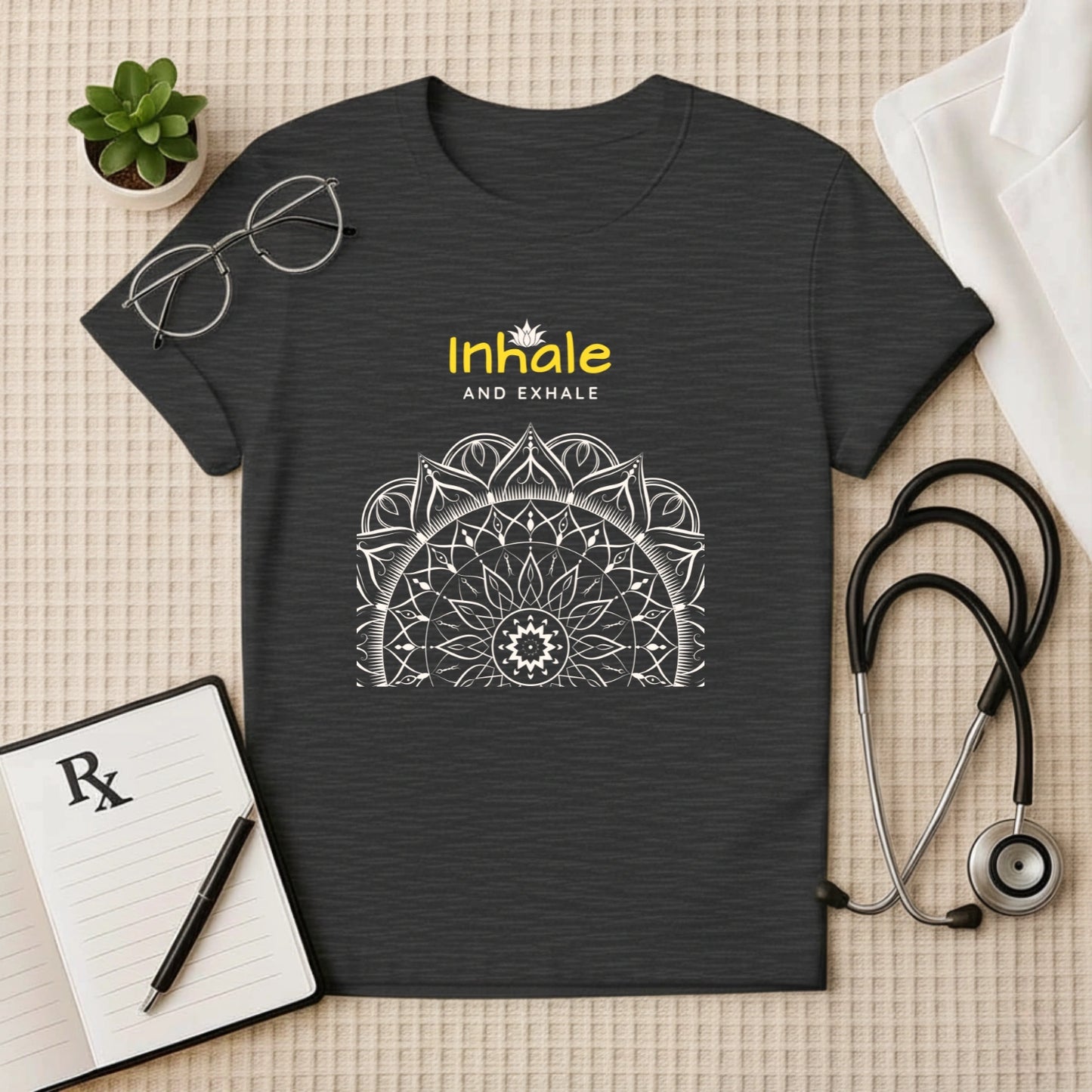 "Inhale & Exhale" Mandala T-Shirt