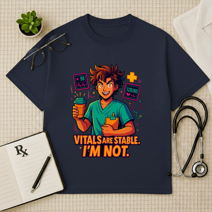Vitals Are Stable Doctor Quote Oversized T-Shirt