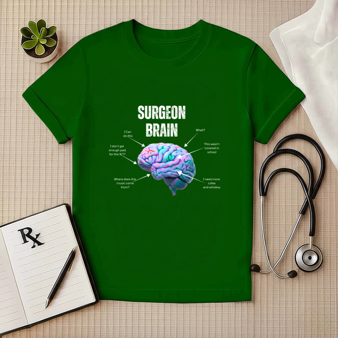Surgeon Brain Funny Anatomy Doctor T-Shirt
