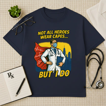 Doctor Superhero Cape Oversized T-Shirt