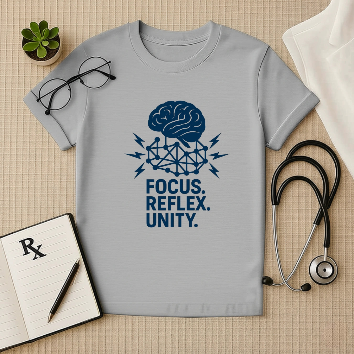Focus Reflex Unity T-Shirt | Brain Doctor Unisex Tee for Healthcare Workers