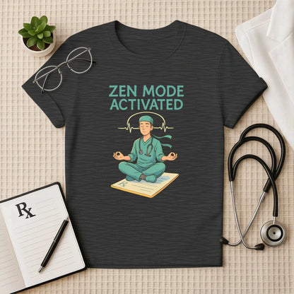 Zen Mode Activated Doctor T-shirt – Meditative Calm in Scrubs