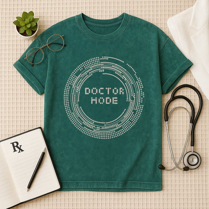 Doctor Mode Oversized Acid Wash Graphic T-shirt