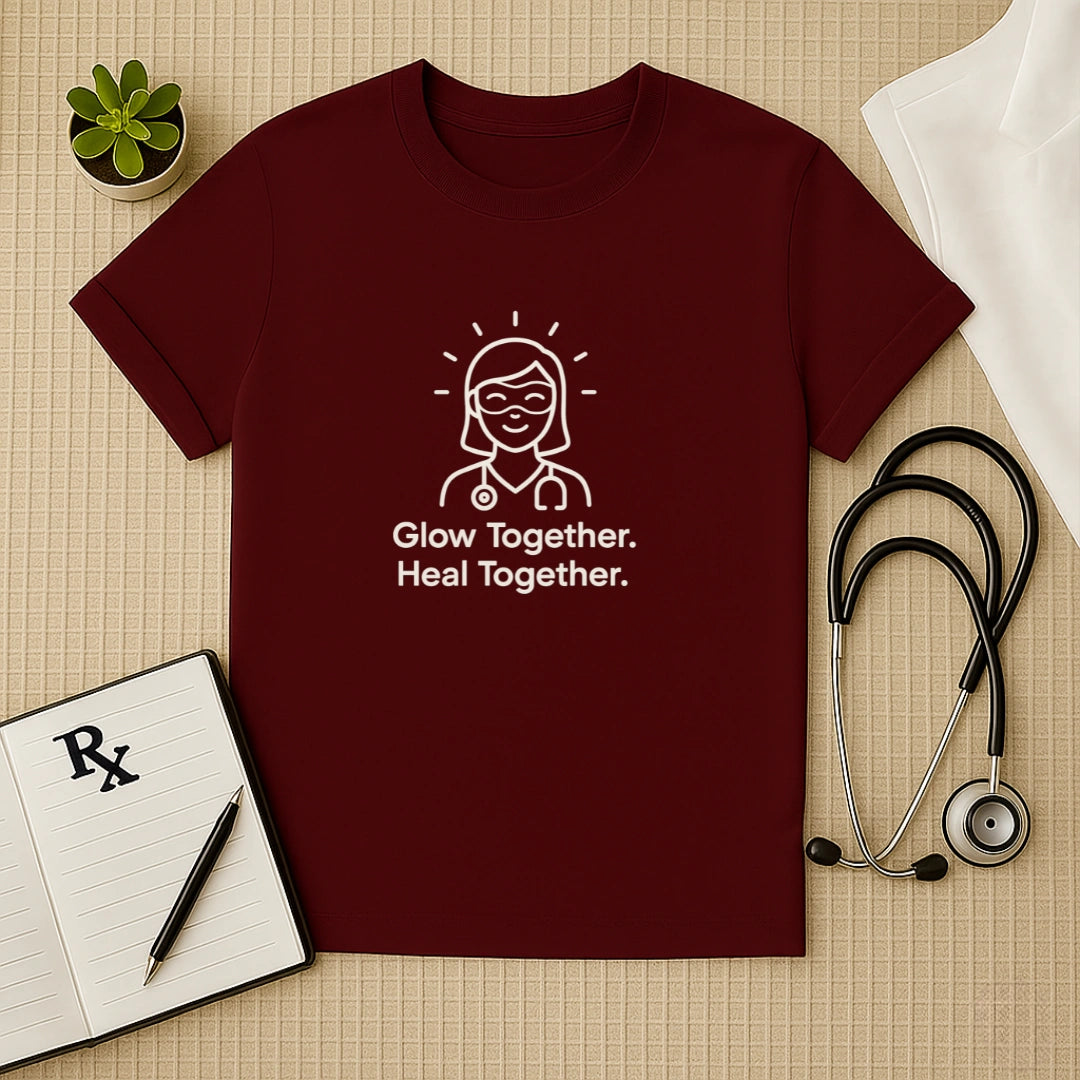 Glow Together Heal Together T-Shirt | Unisex Dermatologist Tee