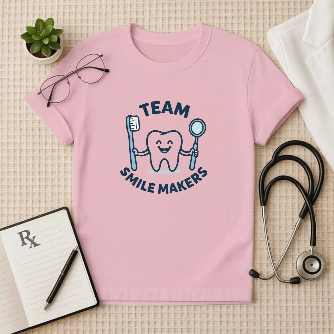Team Smile Makers T-Shirt | Unisex Dentist Tee for Dental Staff Crew