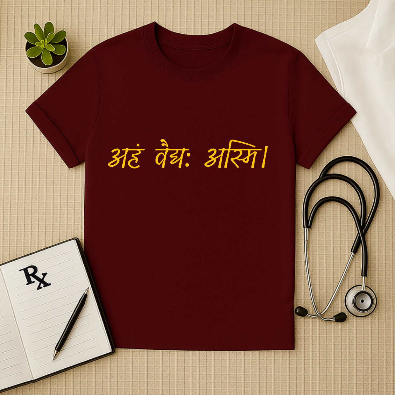 अहं वैद्यः अस्मि:  Doctor T-Shirt For True Healers