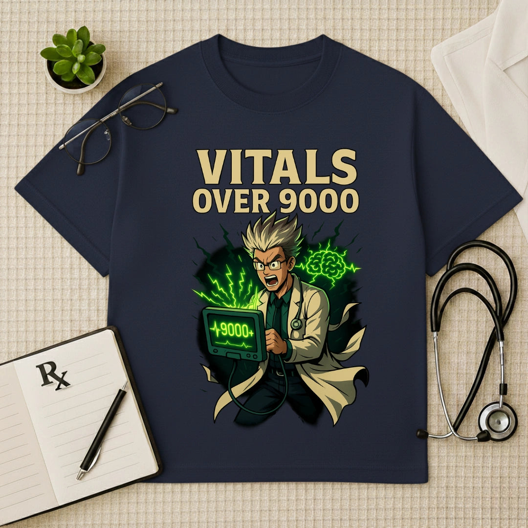 Vitals Over 9000  Anime Doc Swag Oversized Tee