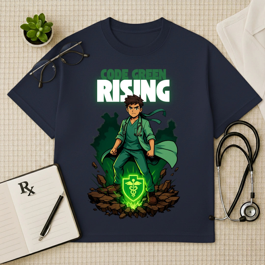 Code Green Rising Anime Doctor Oversized T-Shirt