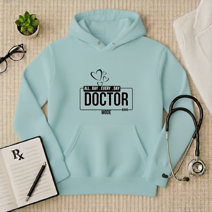 "All Day Doctor Mode" Heart Graphic Premium Hoodie
