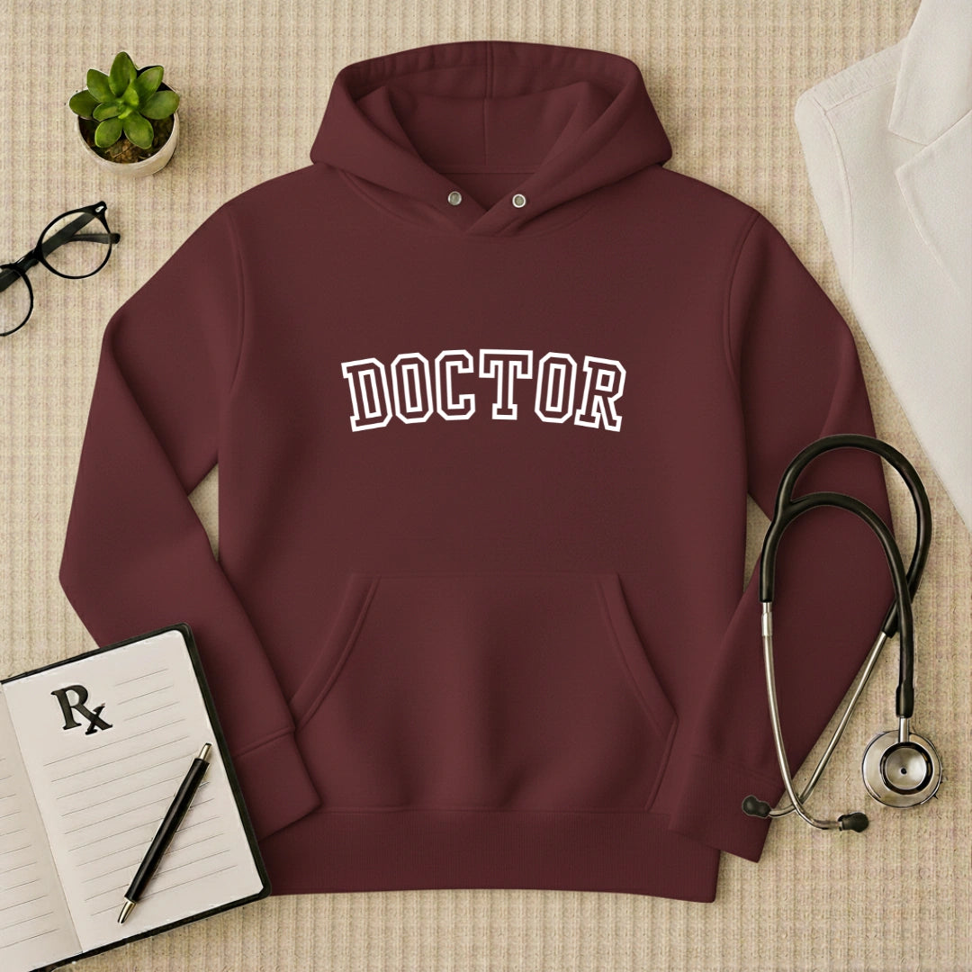 "Doctor" Graphic Cotton Varsity Hoodie