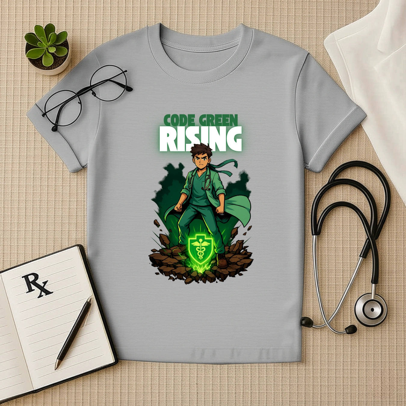 Code Green Rising – Anime Style Doctor T-shirt
