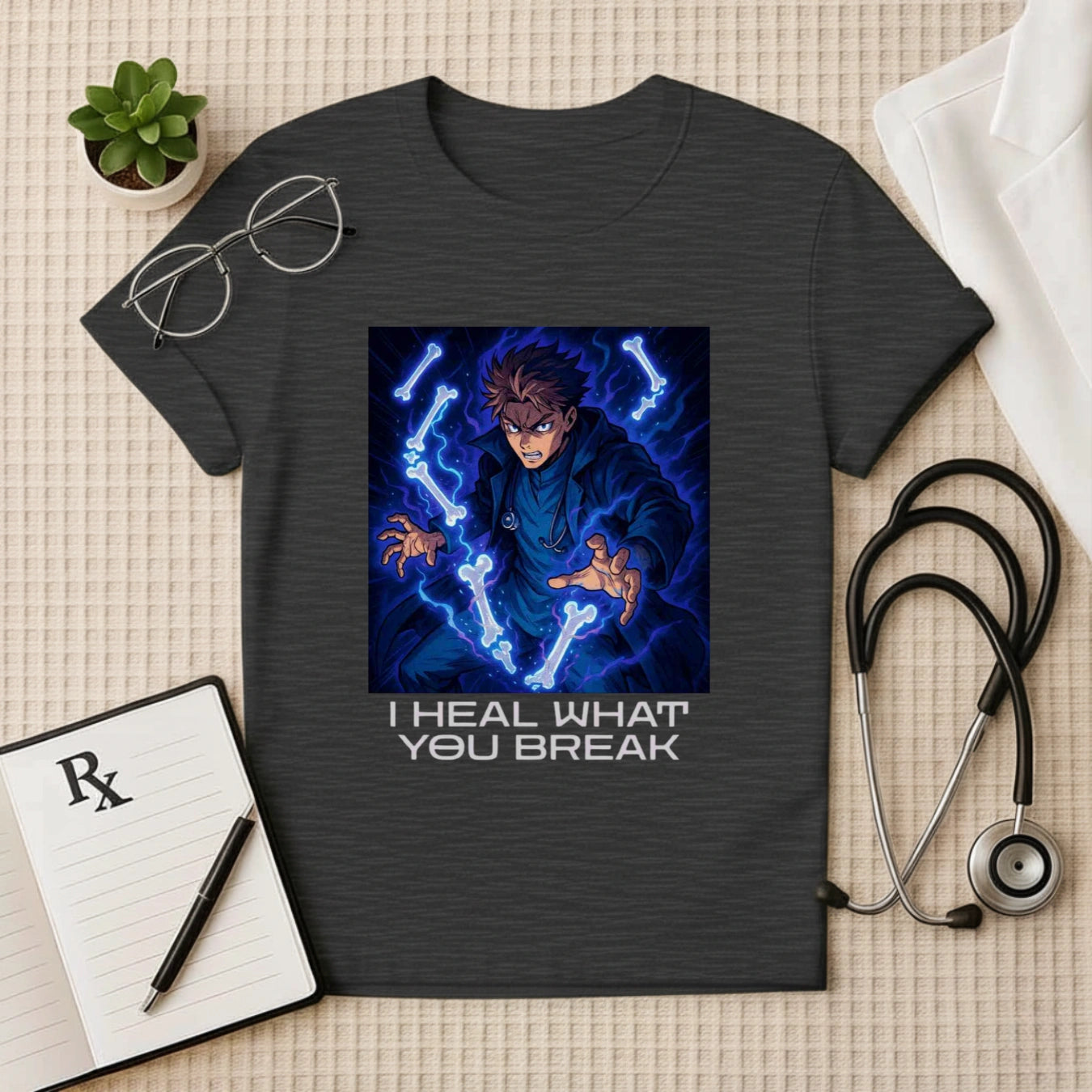 I Heal What You Break – Anime Medical T-Shirt for Doctors & Healers