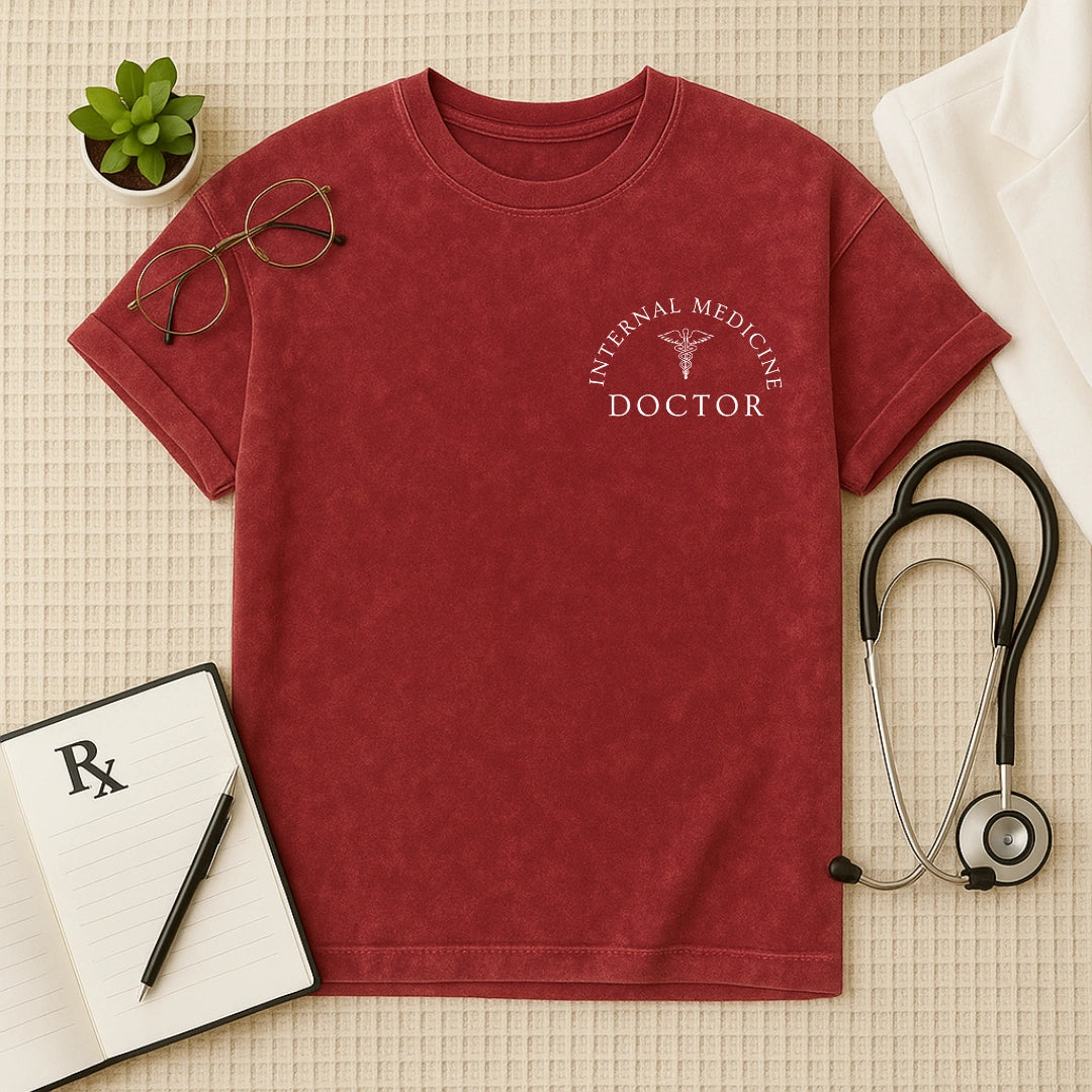 Internal Medicine Doctor | Acid Wash Oversized T-Shirt