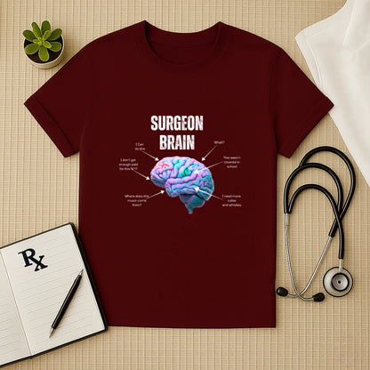 Surgeon Brain Funny Anatomy Doctor T-Shirt