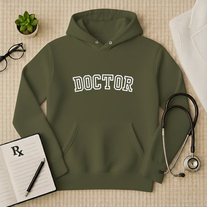 "Doctor" Graphic Cotton Varsity Hoodie