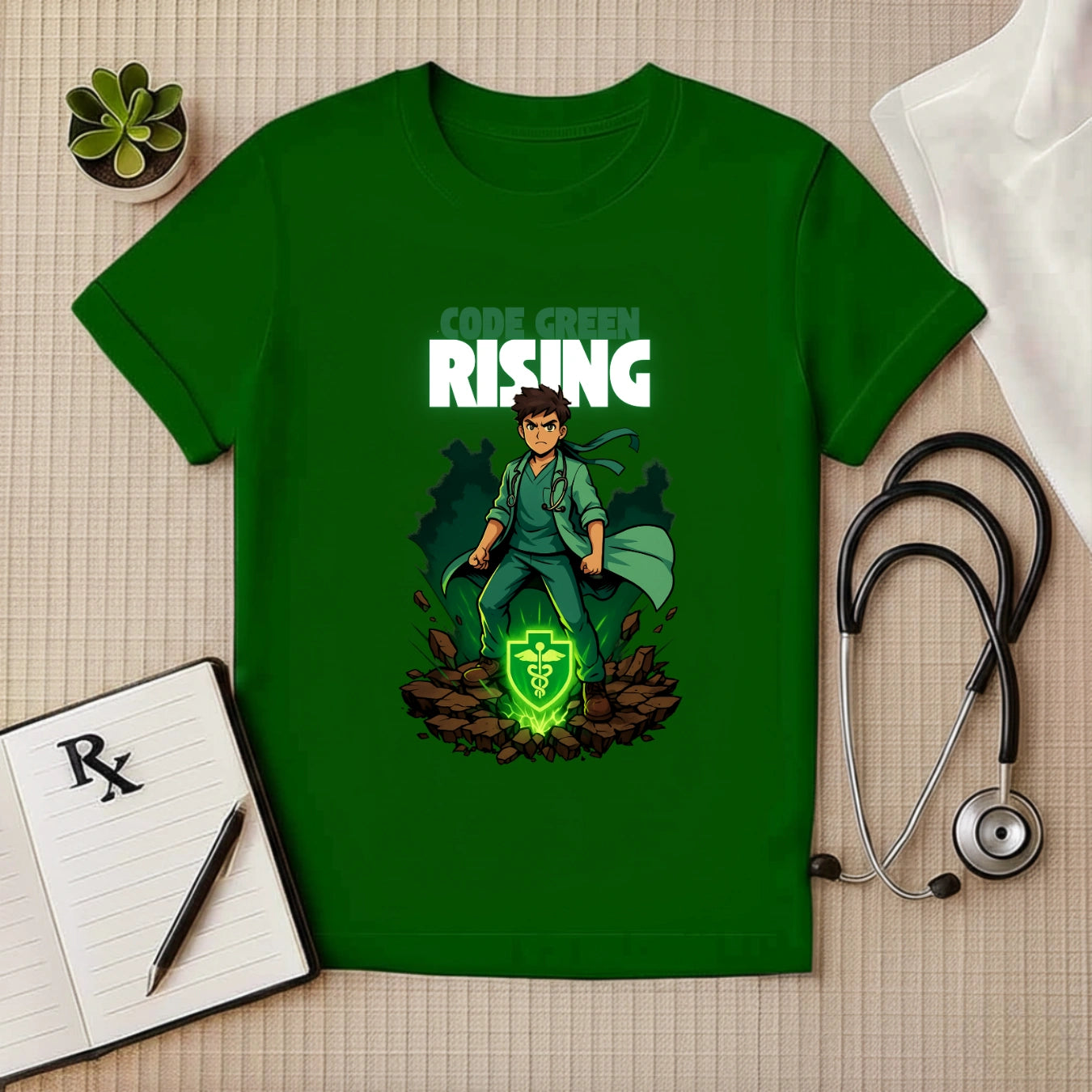 Code Green Rising – Anime Style Doctor T-shirt