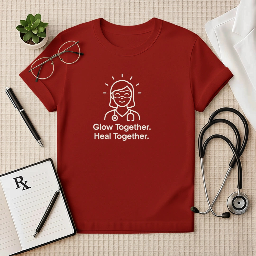 Glow Together Heal Together T-Shirt | Unisex Dermatologist Tee