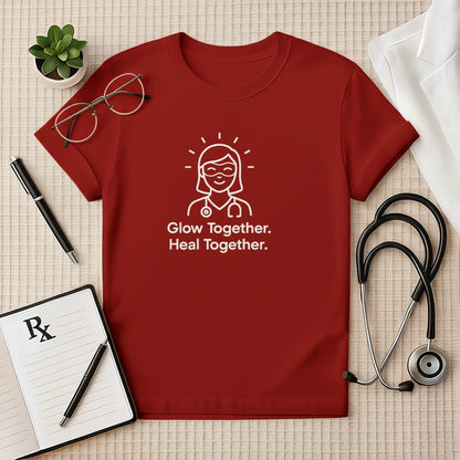 Glow Together Heal Together T-Shirt | Unisex Dermatologist Tee