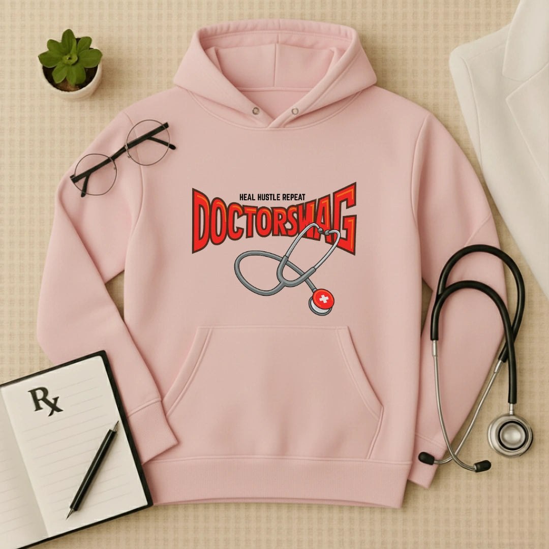 DoctorSwag "Heal Hustle Repeat" Premium Medical Hoodie
