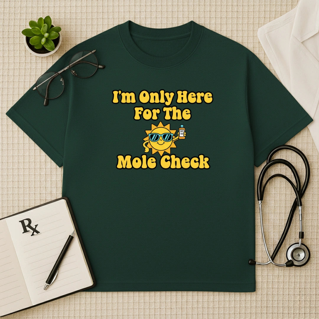 Mole Check Oversized Fun Graphic T-Shirt
