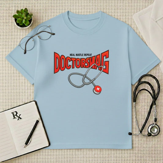 Doctorswag Oversized T-shirt: Heal Hustle Repeat Tee