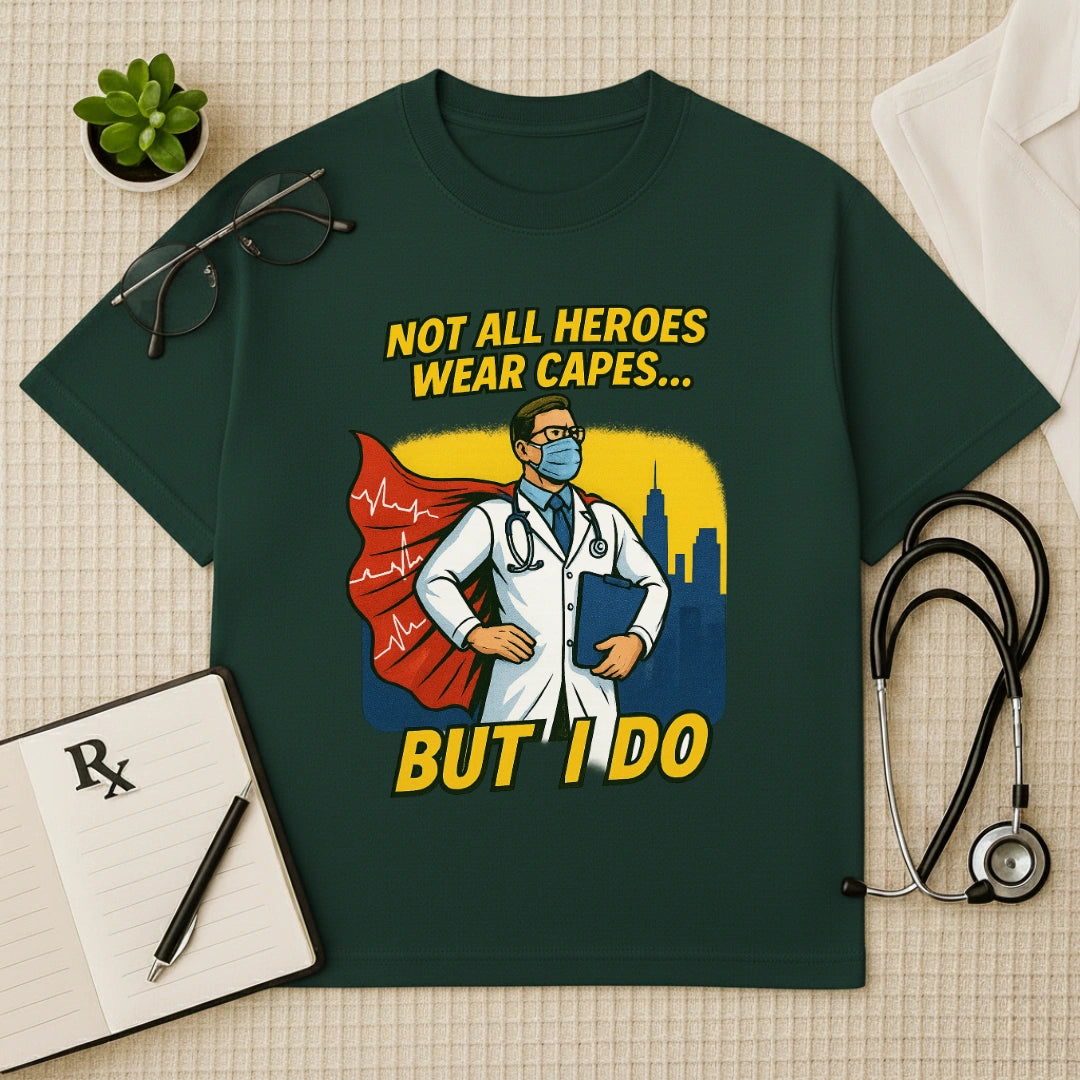 Doctor Superhero Cape Oversized T-Shirt