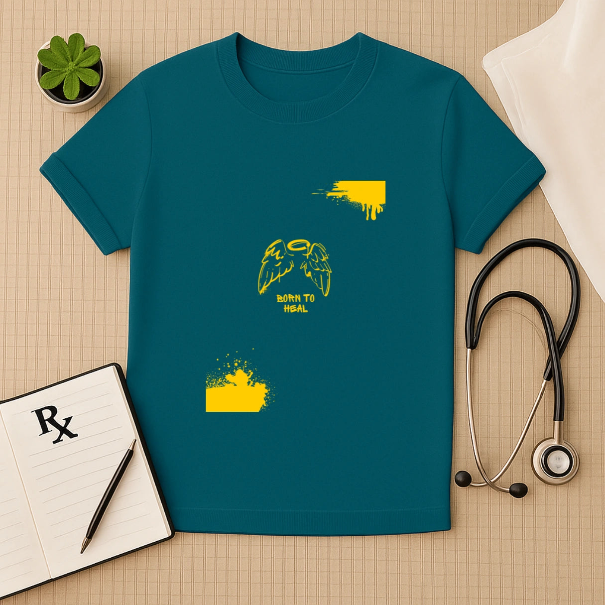 Born to Heal – Doctor Angel Wing Graphic Unisex T-shirt for Medical Heroes