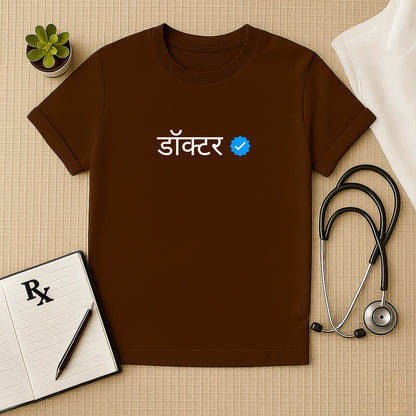 डॉक्टर ✅ Verified Doctor T-Shirt (Hindi)