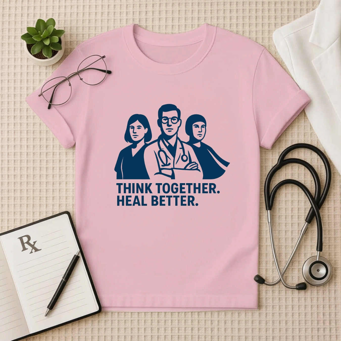 Think Together Heal Better T-Shirt | Unisex Fit for Healthcare Workers