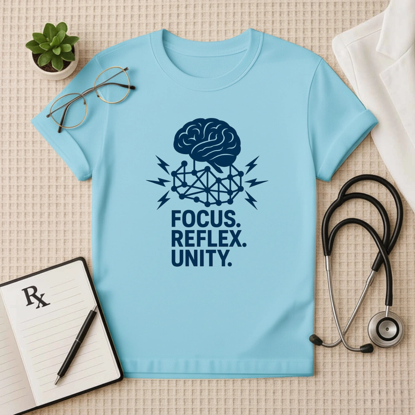 Focus Reflex Unity T-Shirt | Brain Doctor Unisex Tee for Healthcare Workers