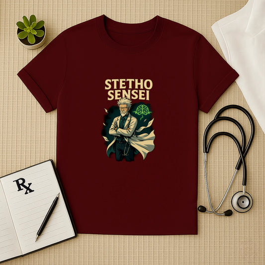 Stetho Sensei – Anime-Inspired Doctor T-shirt for Medical Pros