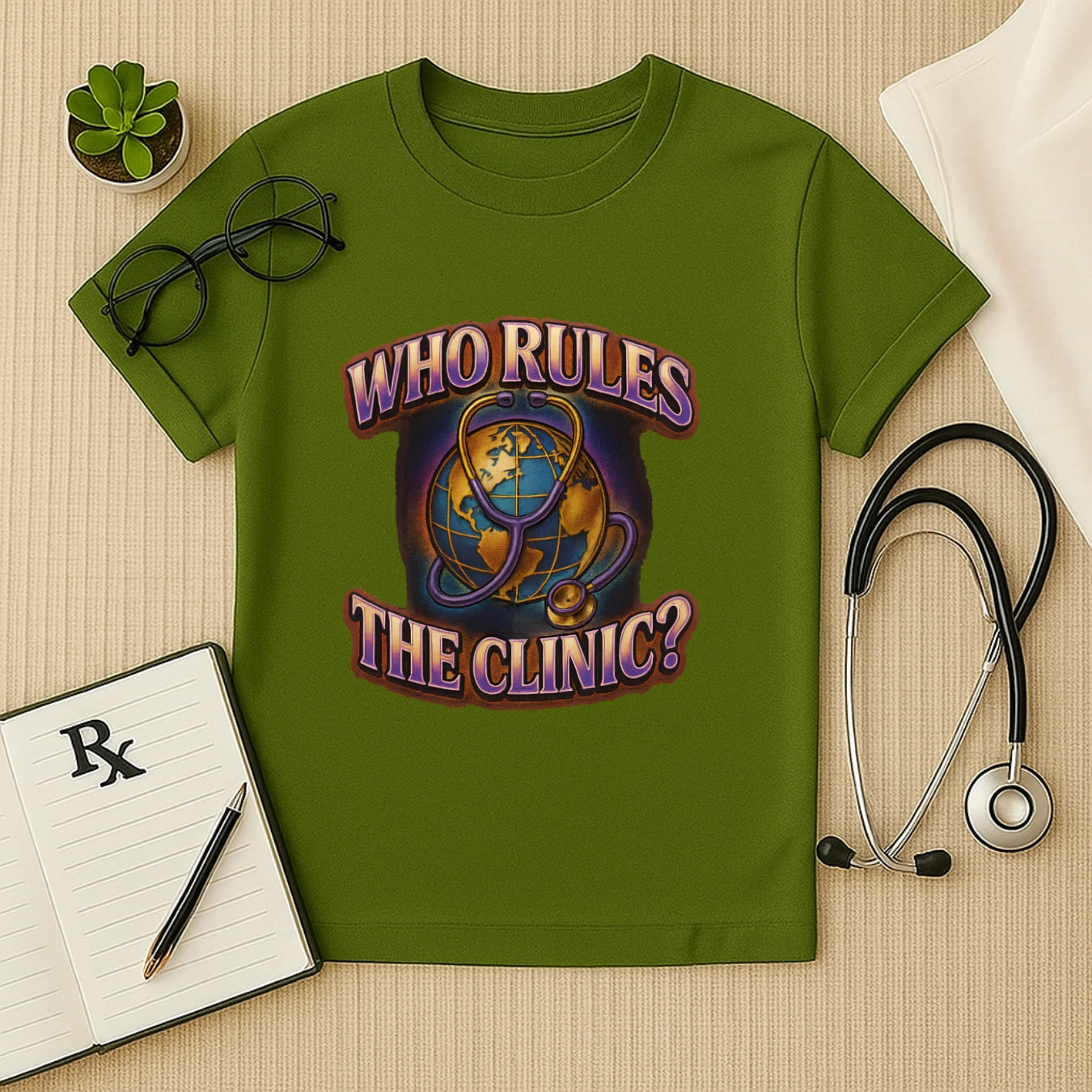Who Rules the Clinic? – Bold Unisex Doctor T-shirt for Medical Pros