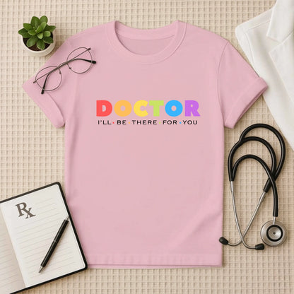Colorful DOCTOR Logo T-Shirt: Vibrant Medical Tee