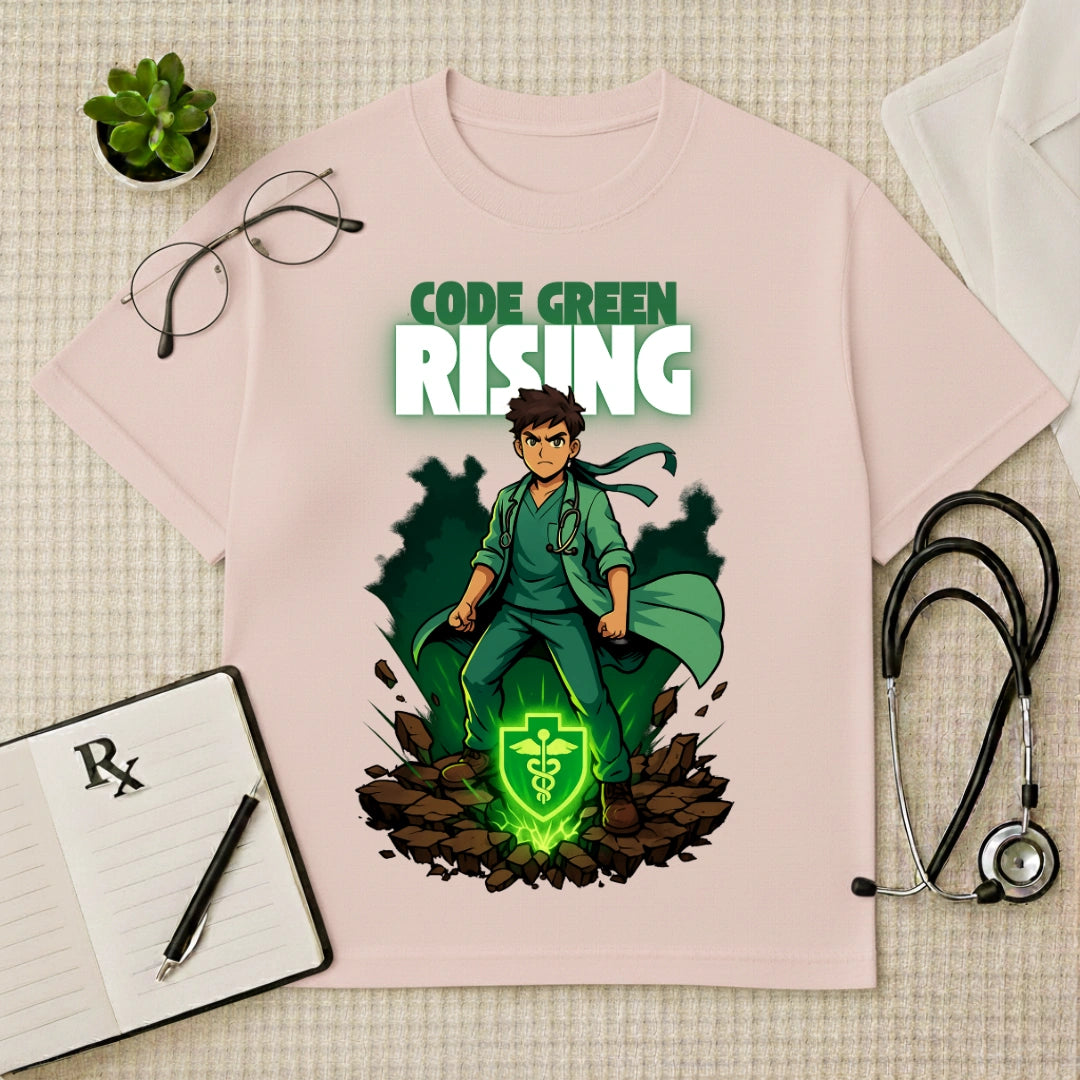 Code Green Rising Anime Doctor Oversized T-Shirt