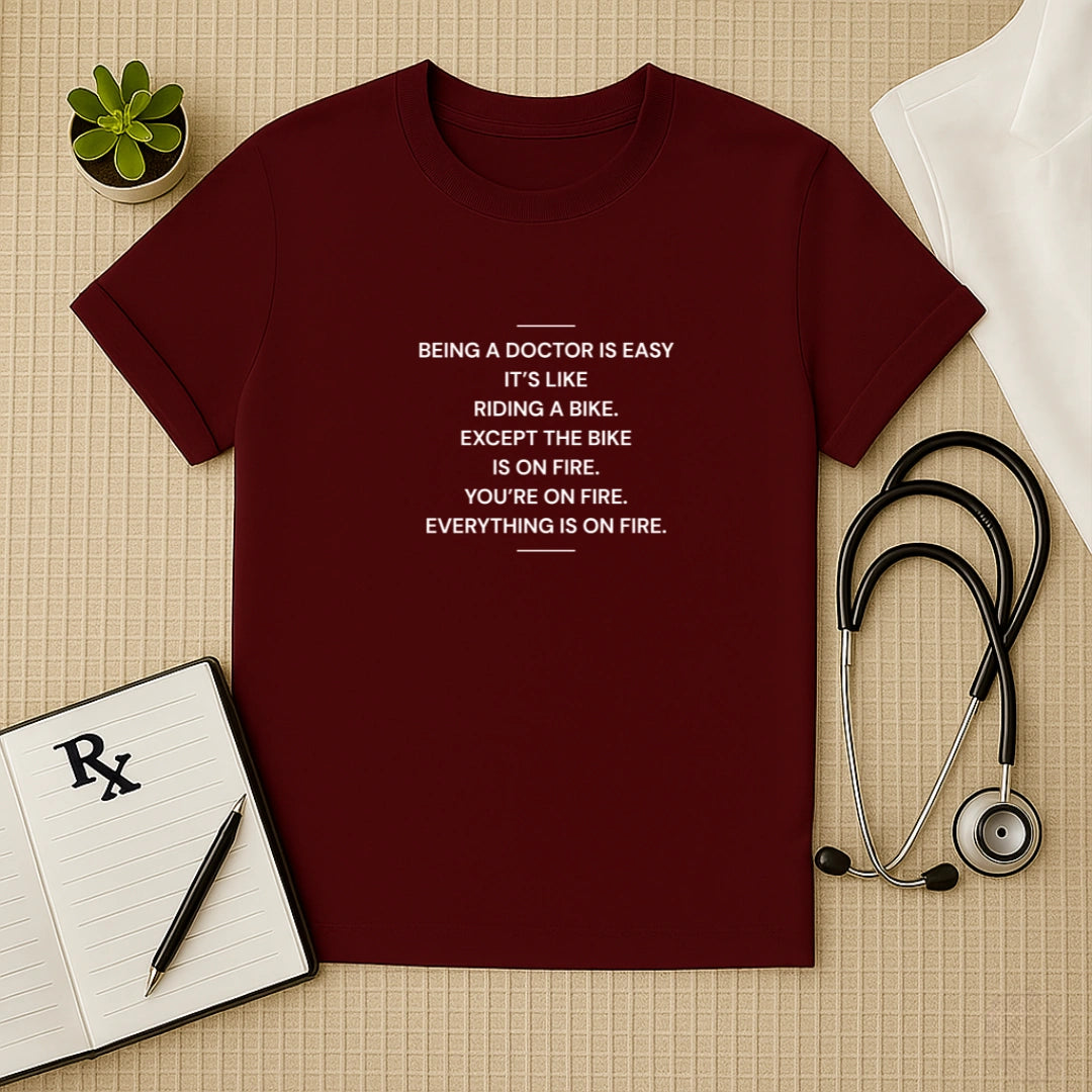 Doctor on Fire T-Shirt | Funny Medical Quote Tee