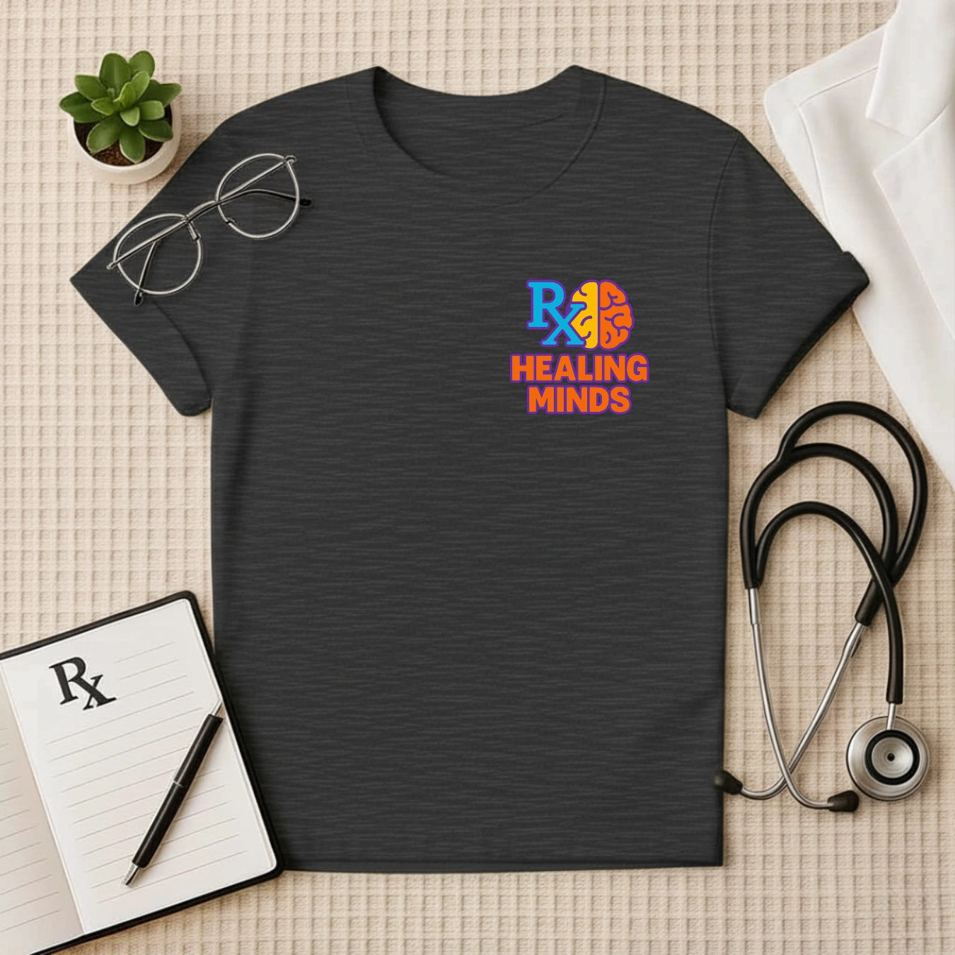 Rx Healing Minds – Mental Health Awareness Doctor T-shirt